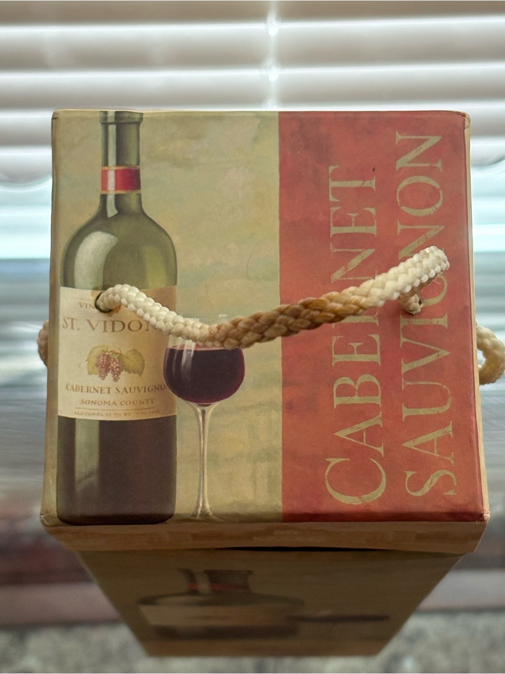 Decorative Wine Bottle Gift Box - Brown